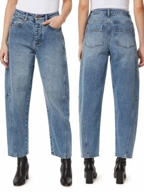 Habitual | Light Blue Brant High Waist High Rise Barrel Crop Jeans